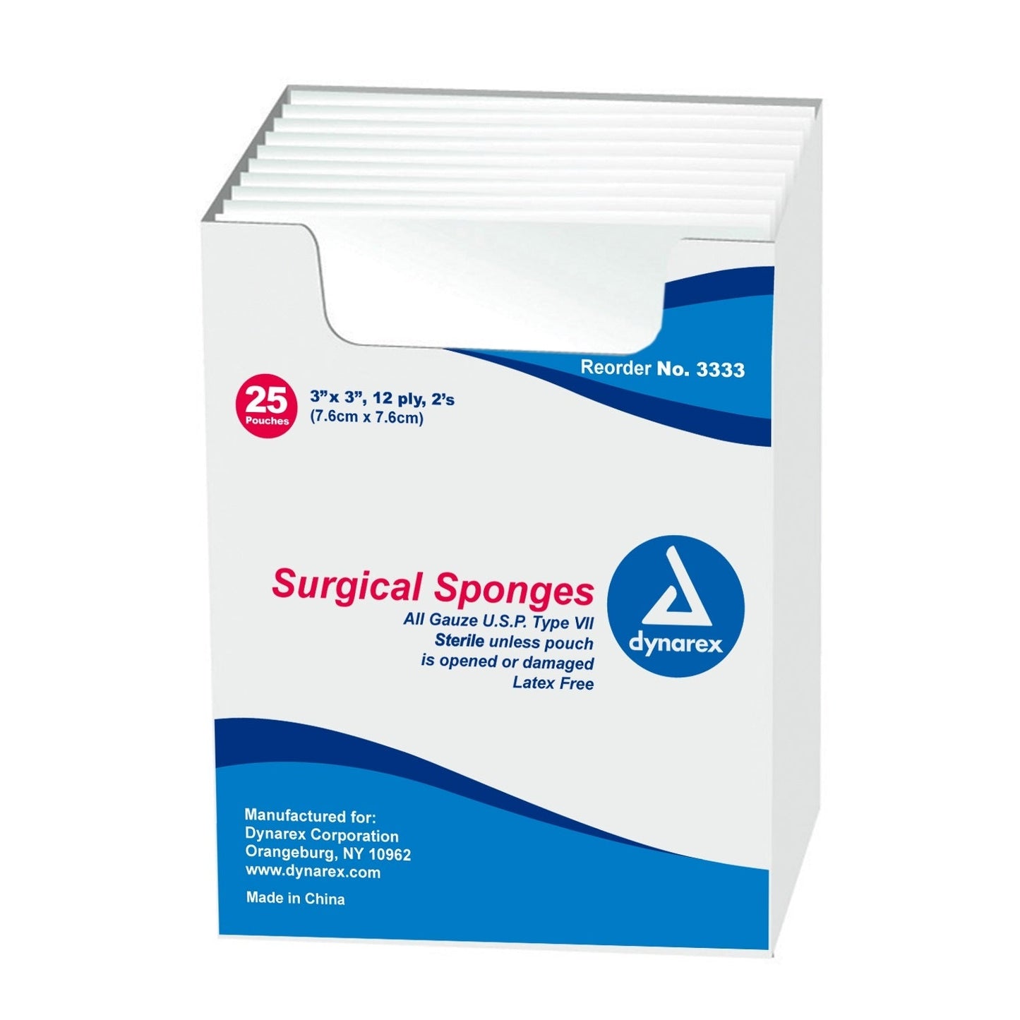 Dynarex-Gauze Sponge Sterile 2's, 3x3, 12ply-MedTech-1