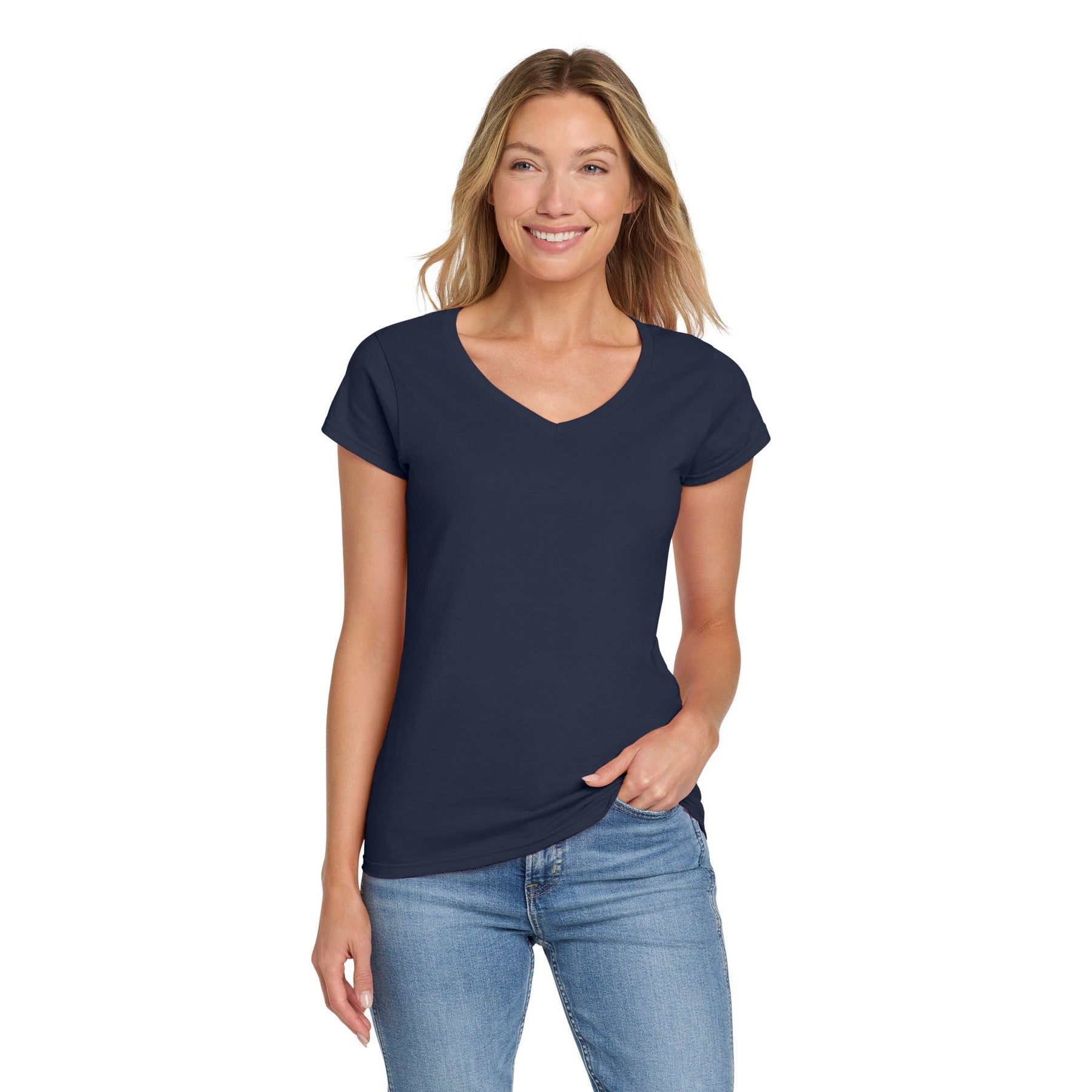 Gildan-Gildan Softstyle® Women's Fit V-Neck T-Shirt. 64V00L-MedTech-4