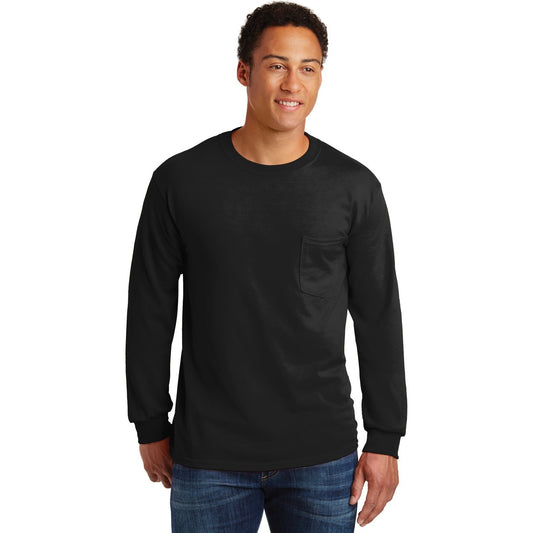 Gildan-Gildan® - Ultra Cotton® 100% US Cotton Long Sleeve T-Shirt with Pocket. 2410-MedTech-1