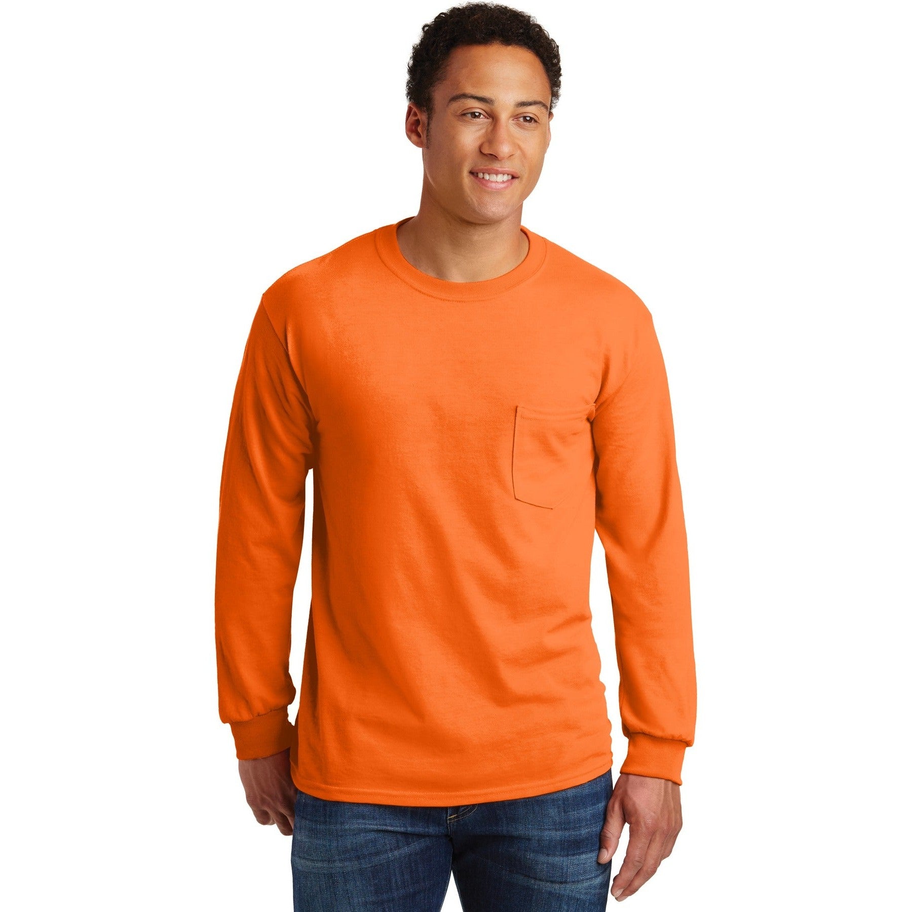 Gildan-Gildan® - Ultra Cotton® 100% US Cotton Long Sleeve T-Shirt with Pocket. 2410-MedTech-3