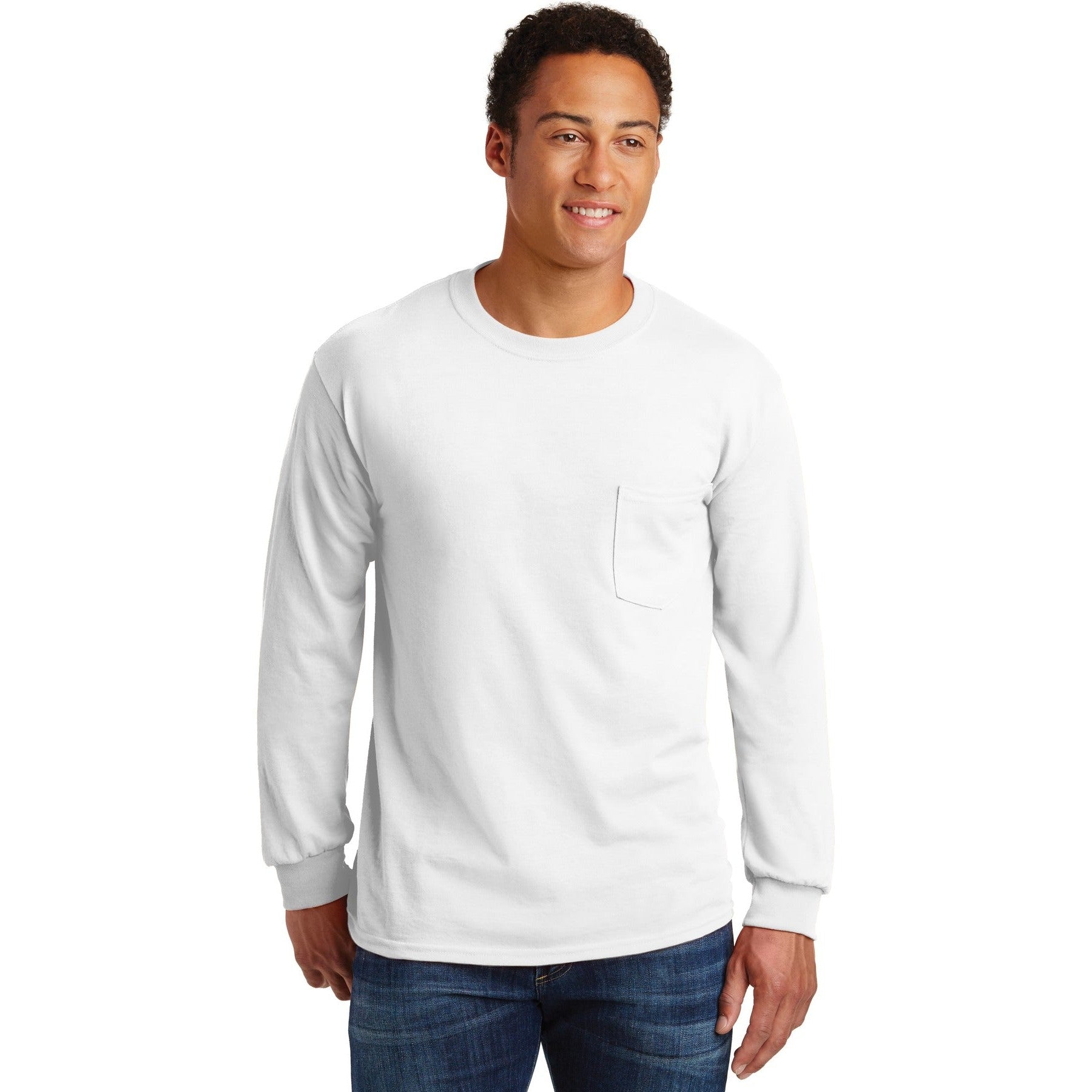 Gildan-Gildan® - Ultra Cotton® 100% US Cotton Long Sleeve T-Shirt with Pocket. 2410-MedTech-6