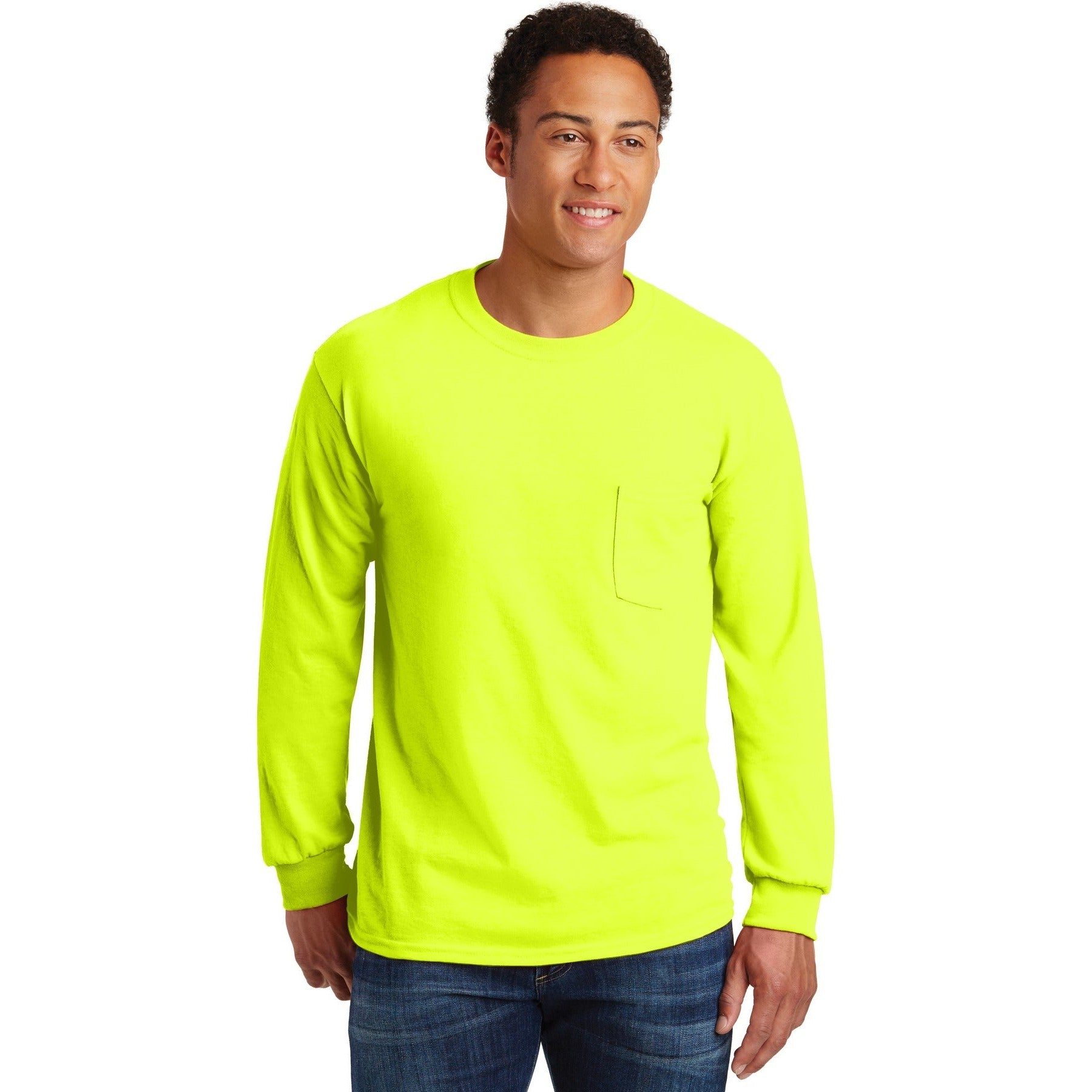 Gildan-Gildan® - Ultra Cotton® 100% US Cotton Long Sleeve T-Shirt with Pocket. 2410-MedTech-4