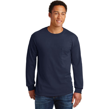 Gildan-Gildan® - Ultra Cotton® 100% US Cotton Long Sleeve T-Shirt with Pocket. 2410-MedTech-2