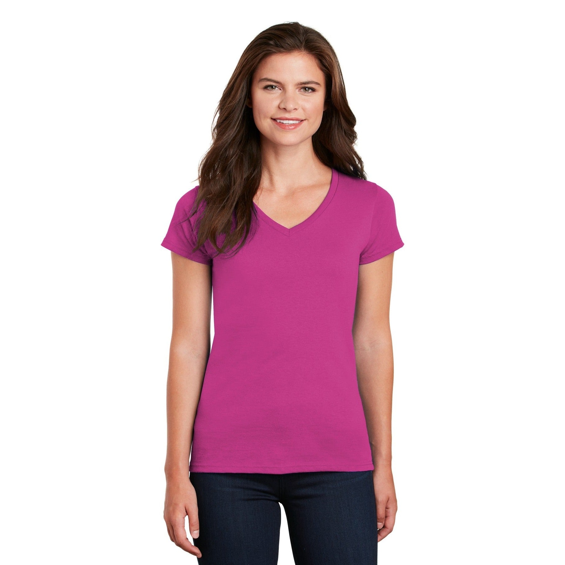 Gildan-Gildan® Women's Heavy Cotton™ 100% Cotton V-Neck T-Shirt. 5V00L-MedTech-5