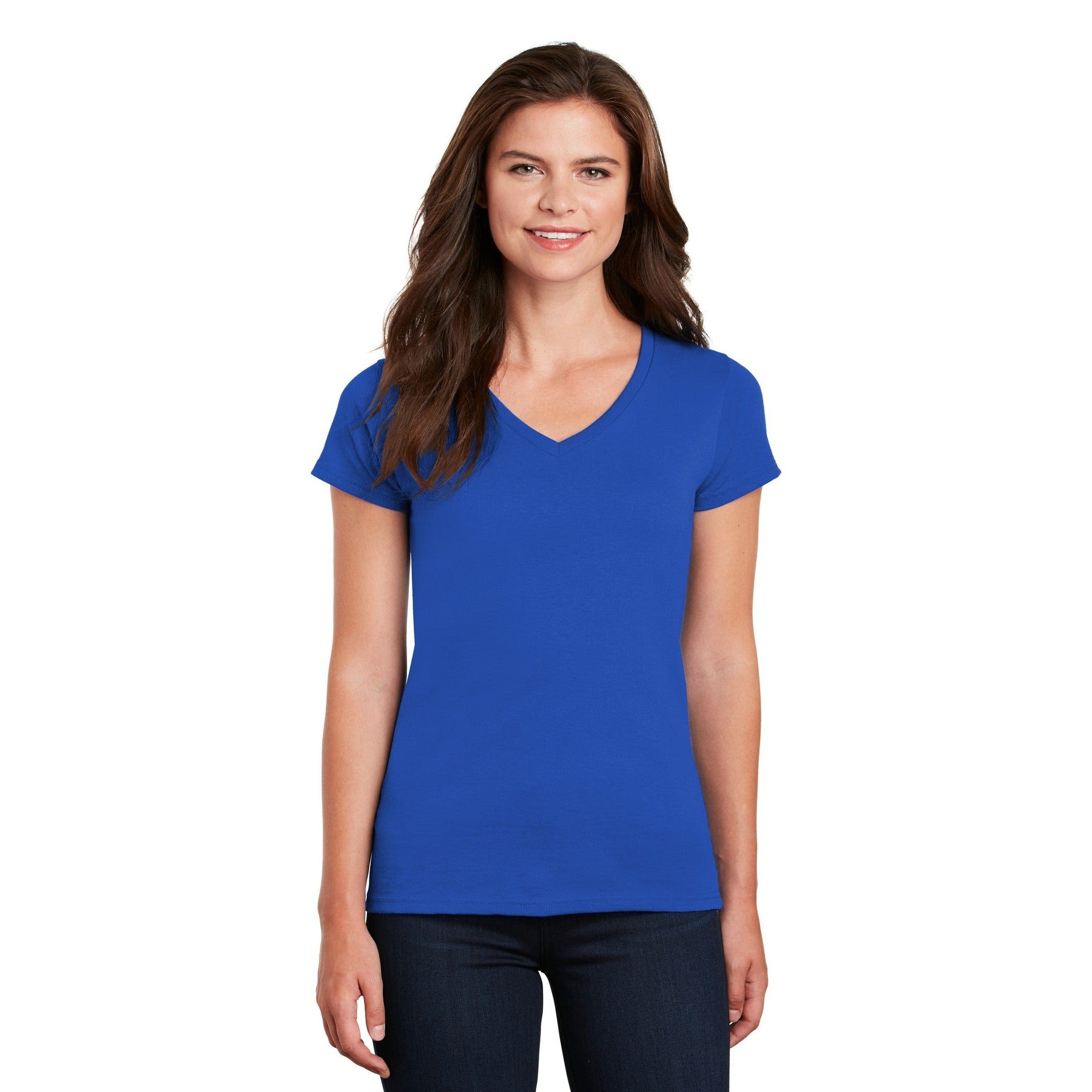 Gildan-Gildan® Women's Heavy Cotton™ 100% Cotton V-Neck T-Shirt. 5V00L-MedTech-8