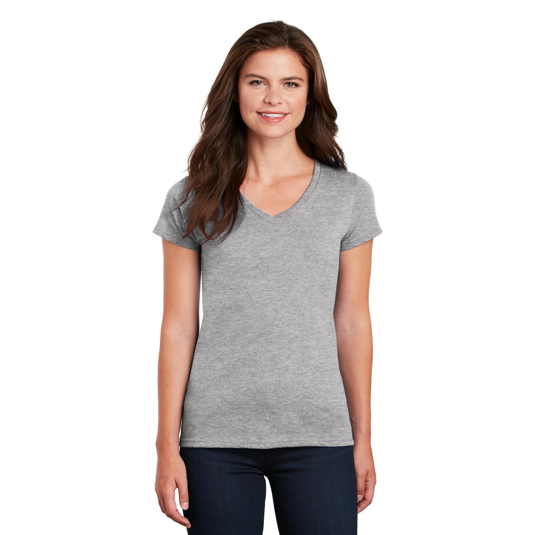 Gildan-Gildan® Women's Heavy Cotton™ 100% Cotton V-Neck T-Shirt. 5V00L-MedTech-10