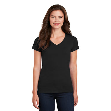 Gildan-Gildan® Women's Heavy Cotton™ 100% Cotton V-Neck T-Shirt. 5V00L-MedTech-2