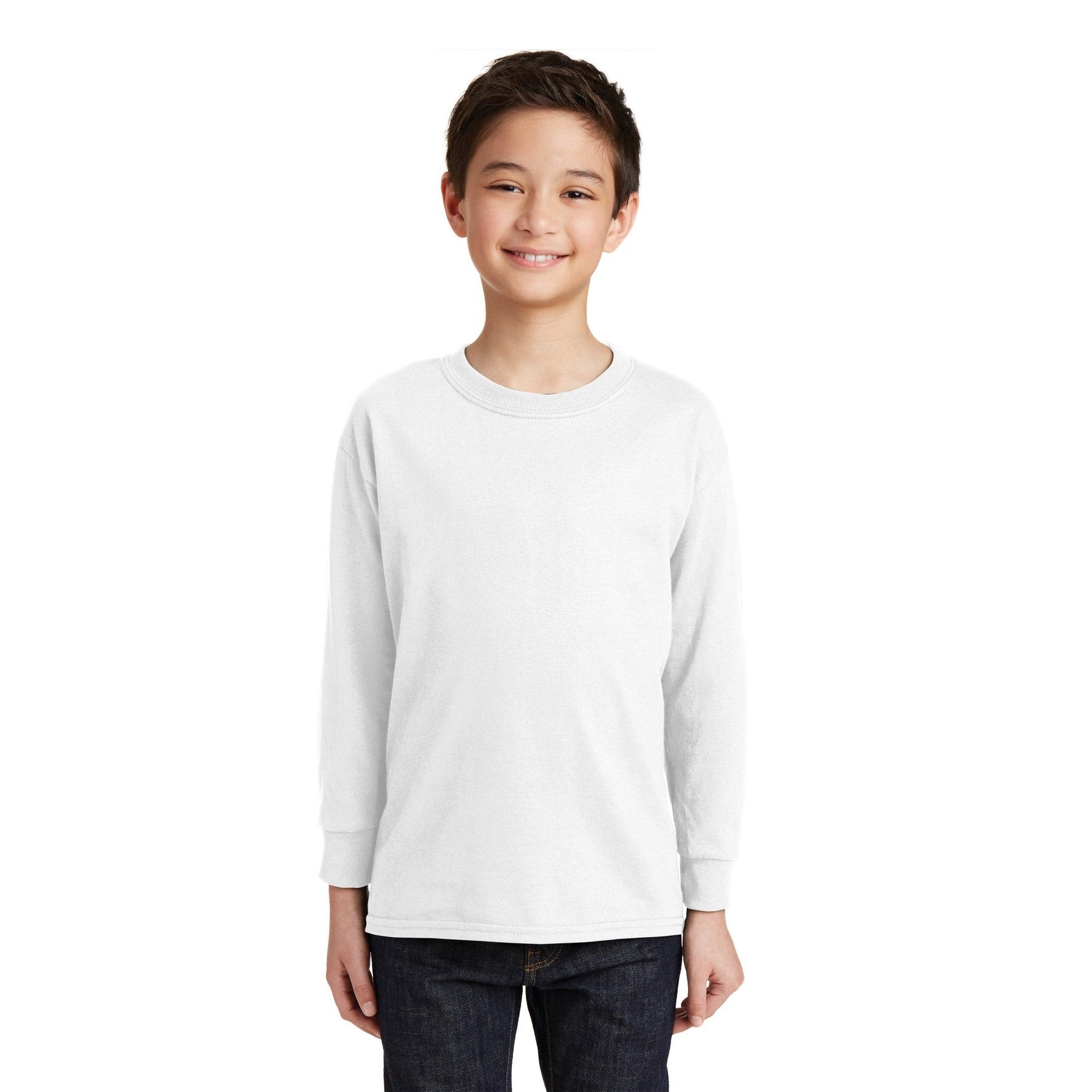 Gildan-Gildan® Youth Heavy Cotton™ 100% Cotton Long Sleeve T-Shirt. 5400B-MedTech-6
