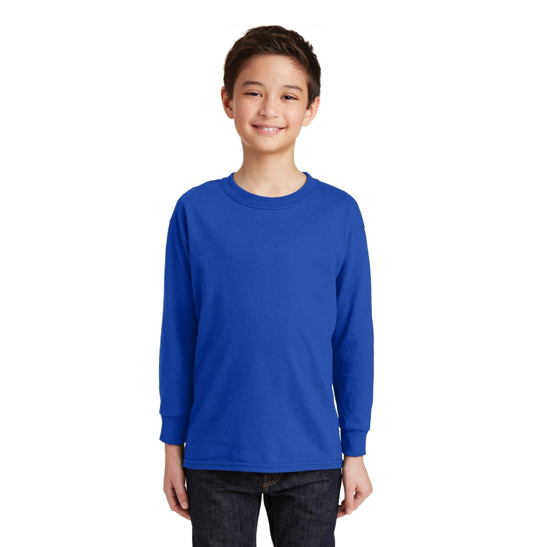 Gildan-Gildan® Youth Heavy Cotton™ 100% Cotton Long Sleeve T-Shirt. 5400B-MedTech-4