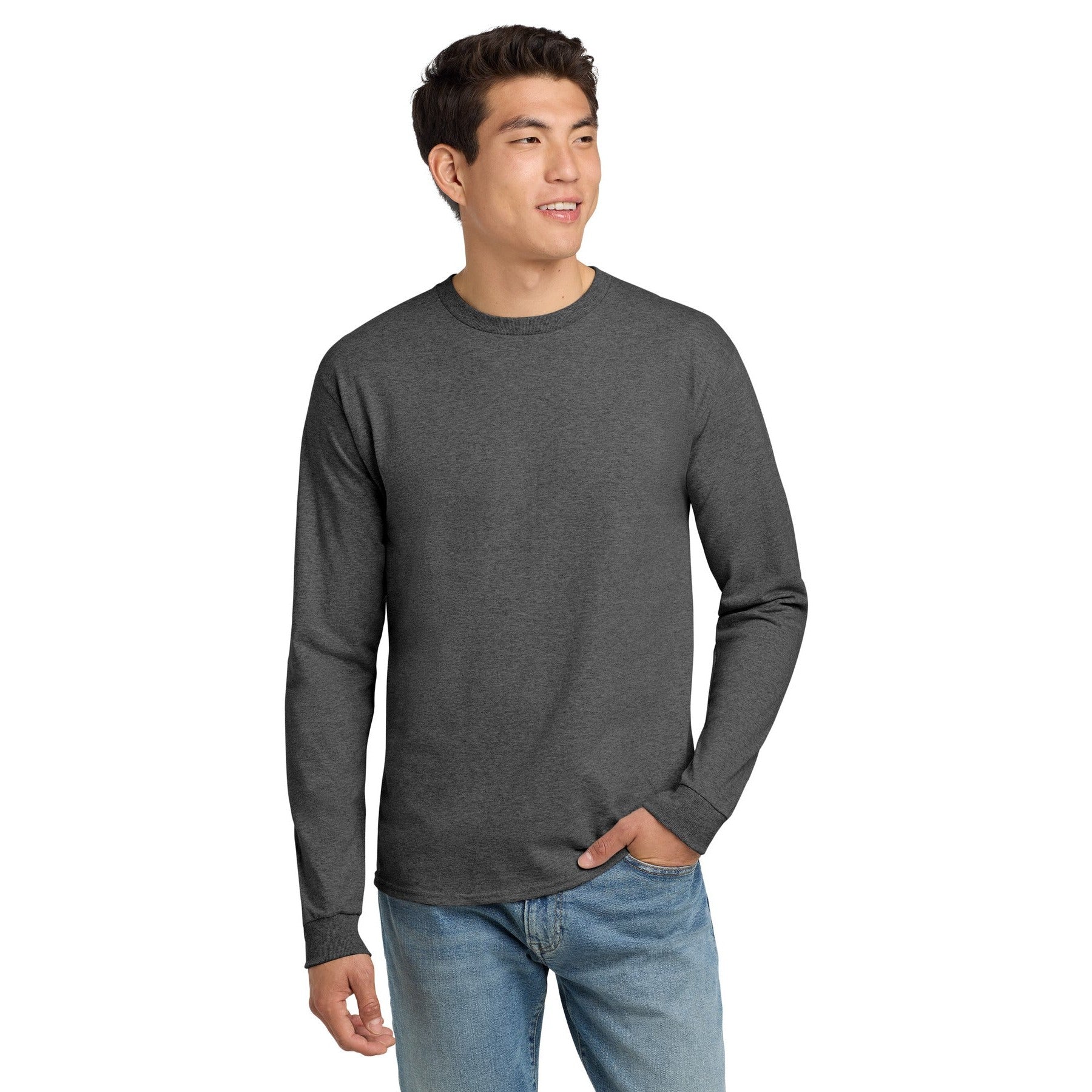 Hanes-Hanes® - Authentic 100% Cotton Long Sleeve T-Shirt. 5586-MedTech-3