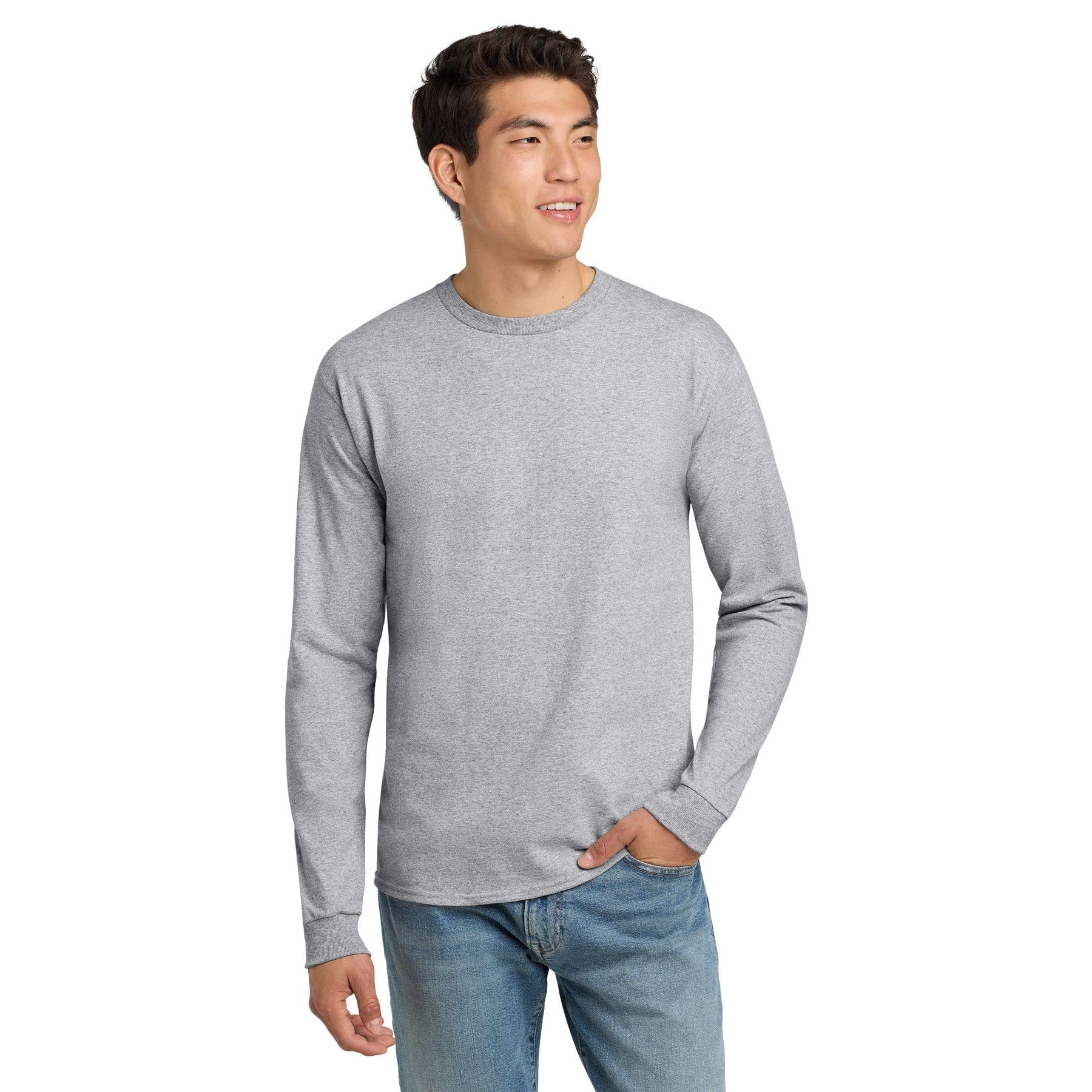 Hanes-Hanes® - Authentic 100% Cotton Long Sleeve T-Shirt. 5586-MedTech-7