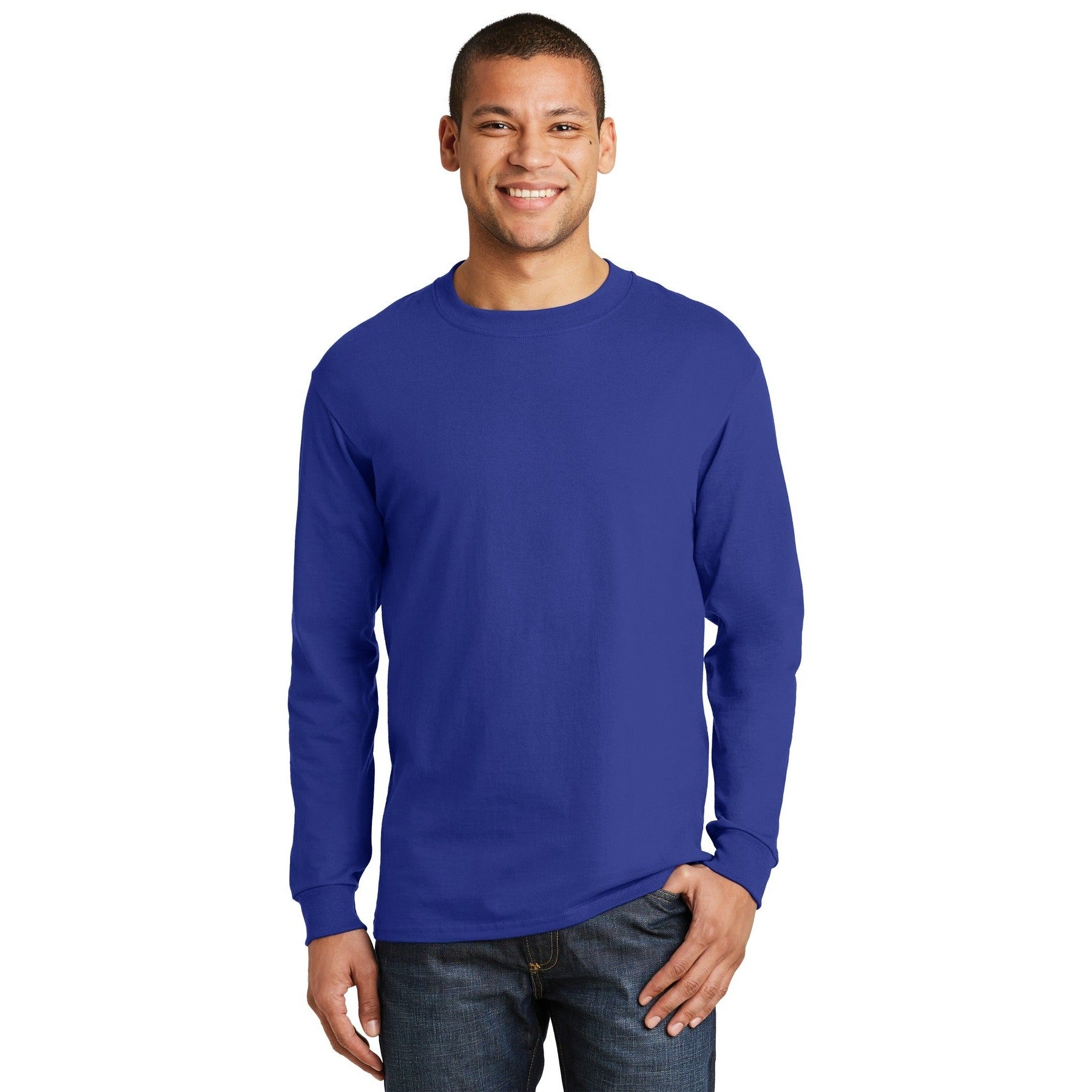 Hanes-Hanes® Beefy-T® - 100% Cotton Long Sleeve T-Shirt. 5186-MedTech-6