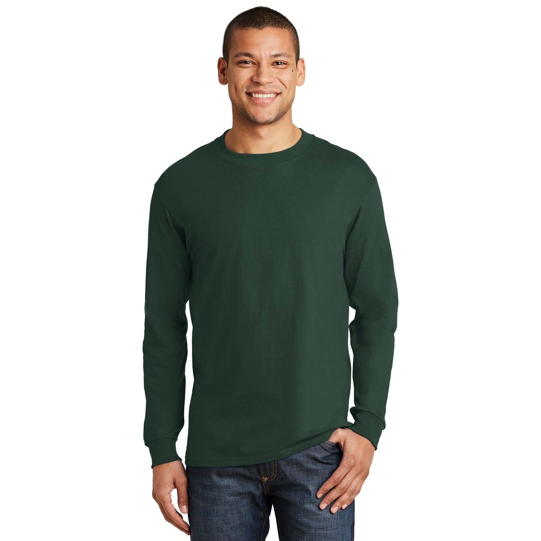 Hanes-Hanes® Beefy-T® - 100% Cotton Long Sleeve T-Shirt. 5186-MedTech-4