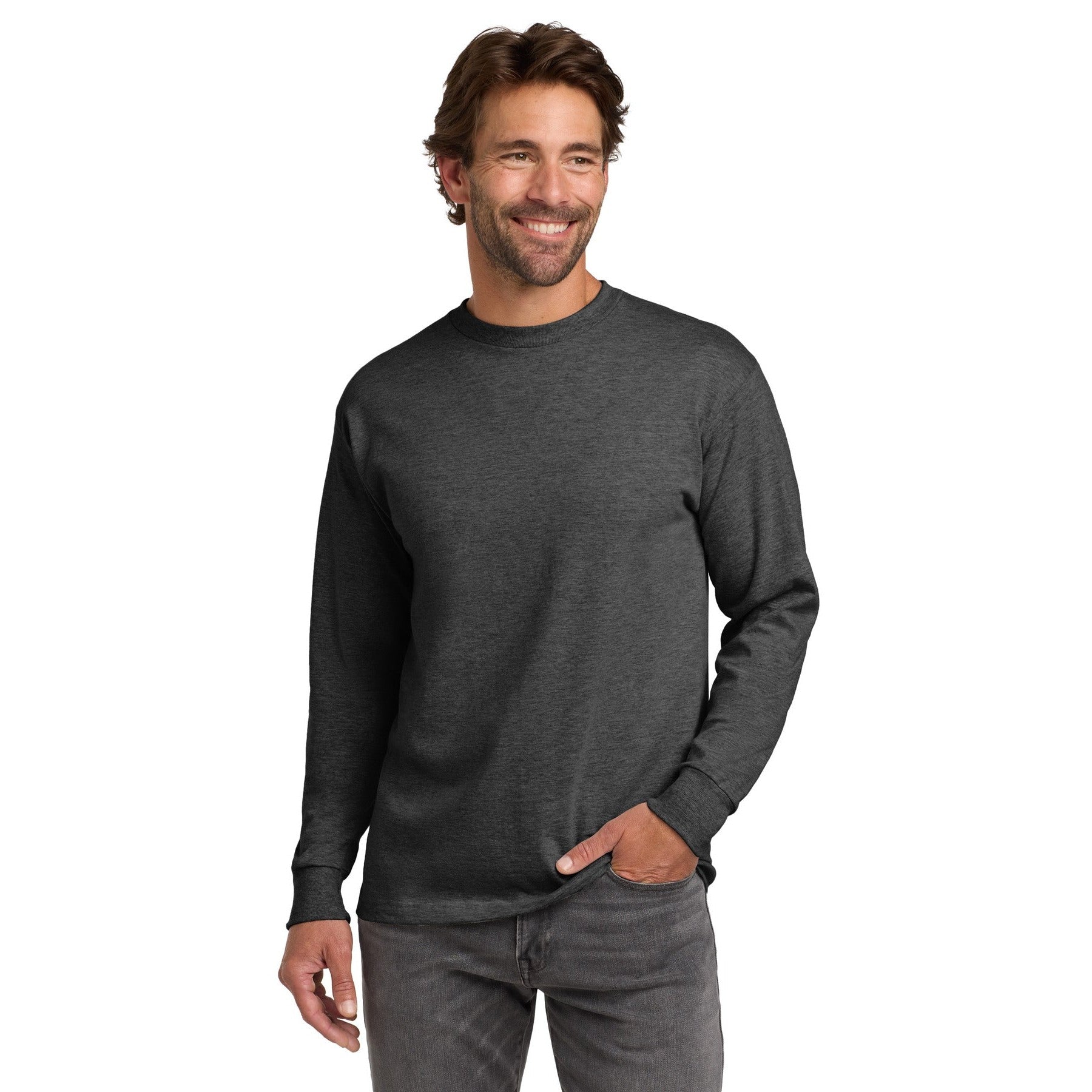 Hanes-Hanes® Beefy-T® - 100% Cotton Long Sleeve T-Shirt. 5186-MedTech-3