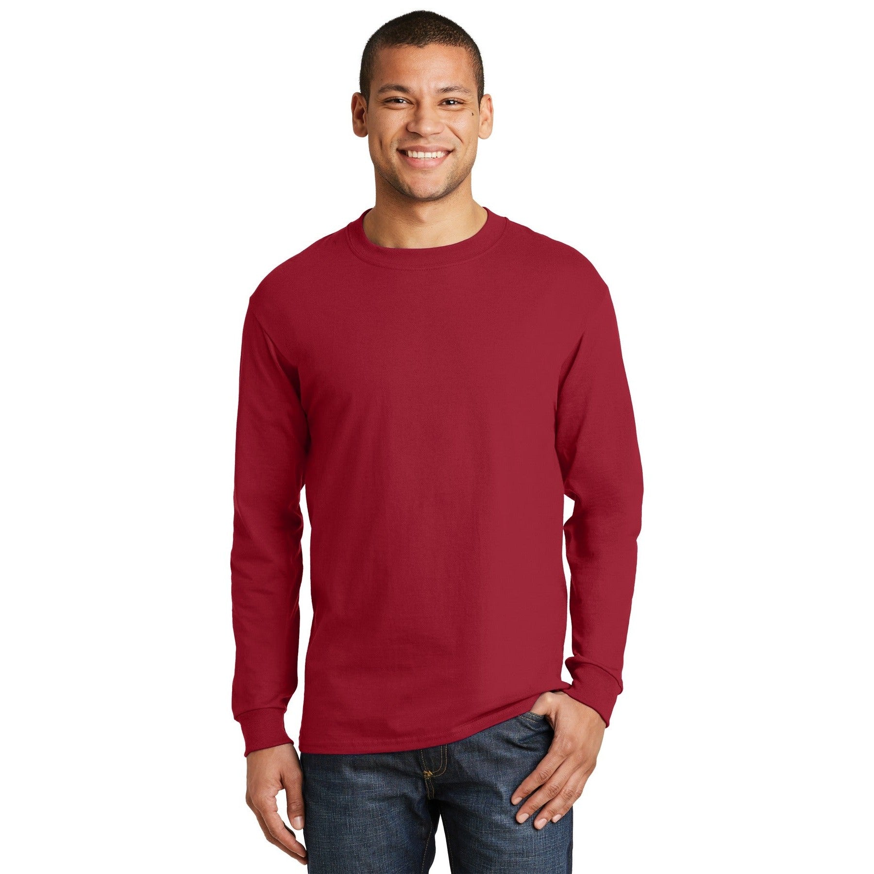 Hanes-Hanes® Beefy-T® - 100% Cotton Long Sleeve T-Shirt. 5186-MedTech-5