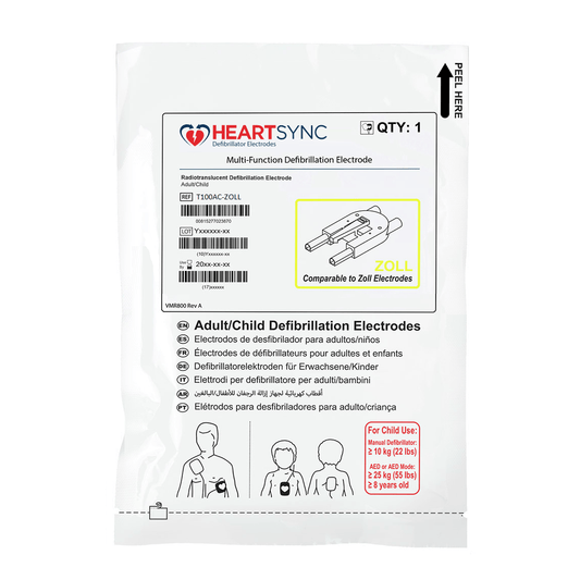 Nisha Medical Technologies-Heart Sync® ZOLL® Multi-Function Defibrillator Pads, Leads In, Adult / Child 1 Pair-MedTech-1