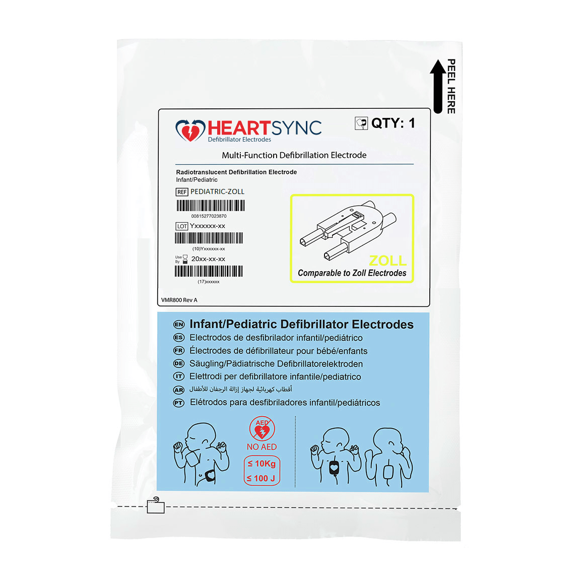 ZOLL-Heart Sync® ZOLL® Multi-Function Defibrillator Pads, Leads In, Pediatric 1 Pair-MedTech-1