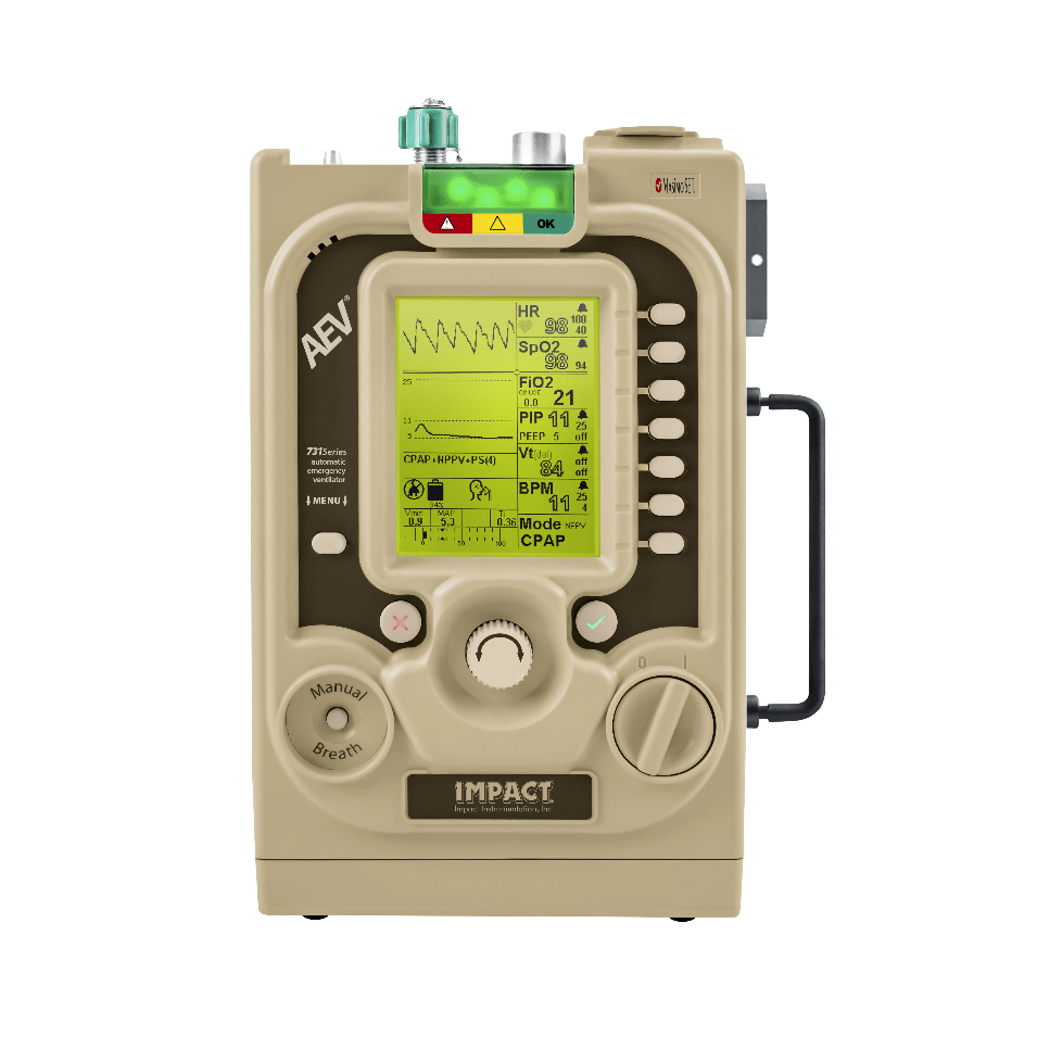 Impact Instrumentation-Impact ZOLL® Uni-Vent® 731 AEV w/Masimo® SPO2, Recertified-MedTech-1