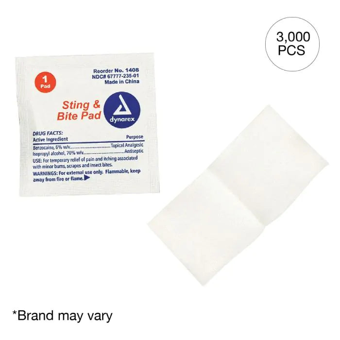 Kemp USA-Insect Bite Pads Case of 3000-MedTech-1