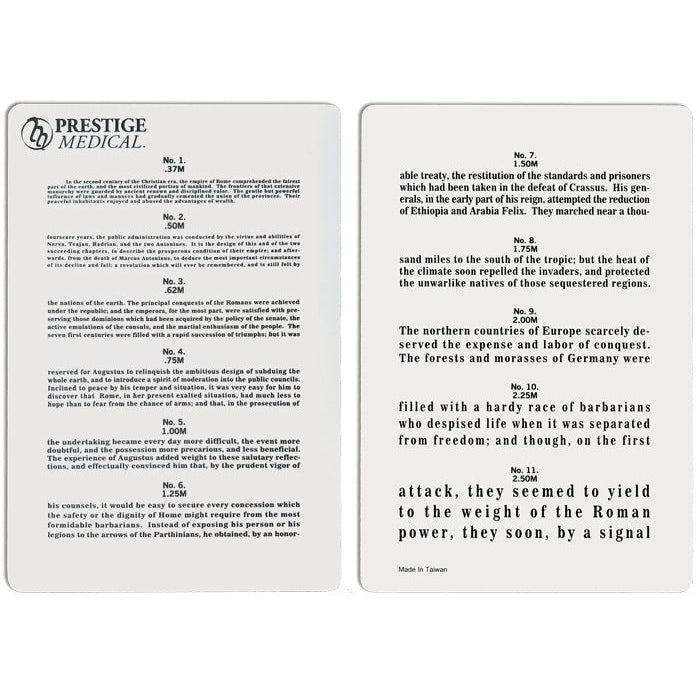 Prestige Medical-Jaeger Eye Chart-MedTech-1