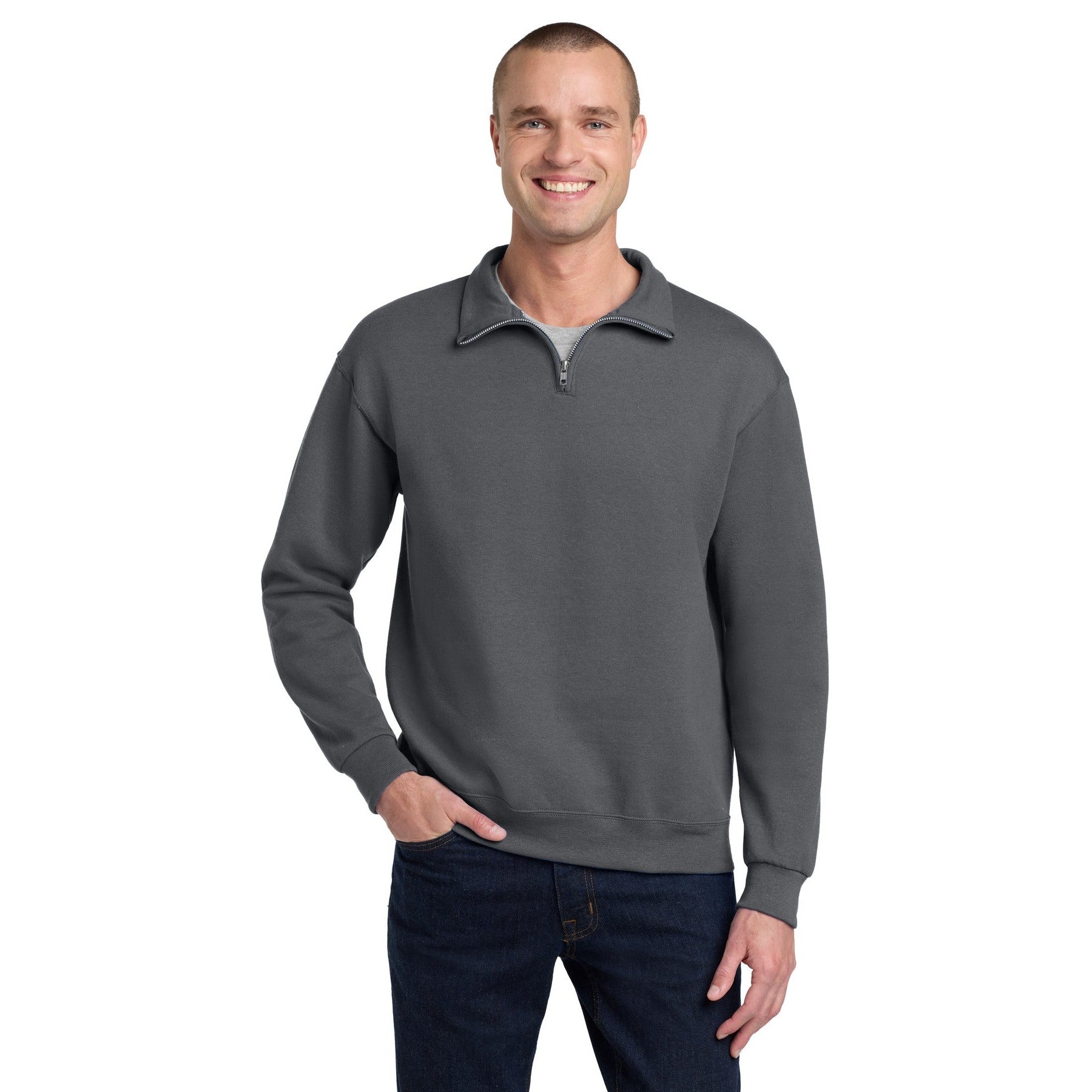Jerzees-Jerzees® - NuBlend® 1/4-Zip Cadet Collar Sweatshirt. 995M-MedTech-4