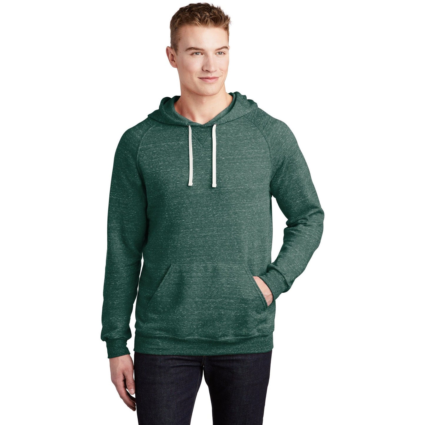 Jerzees-Jerzees ® Snow Heather French Terry Raglan Hoodie 90M-MedTech-4