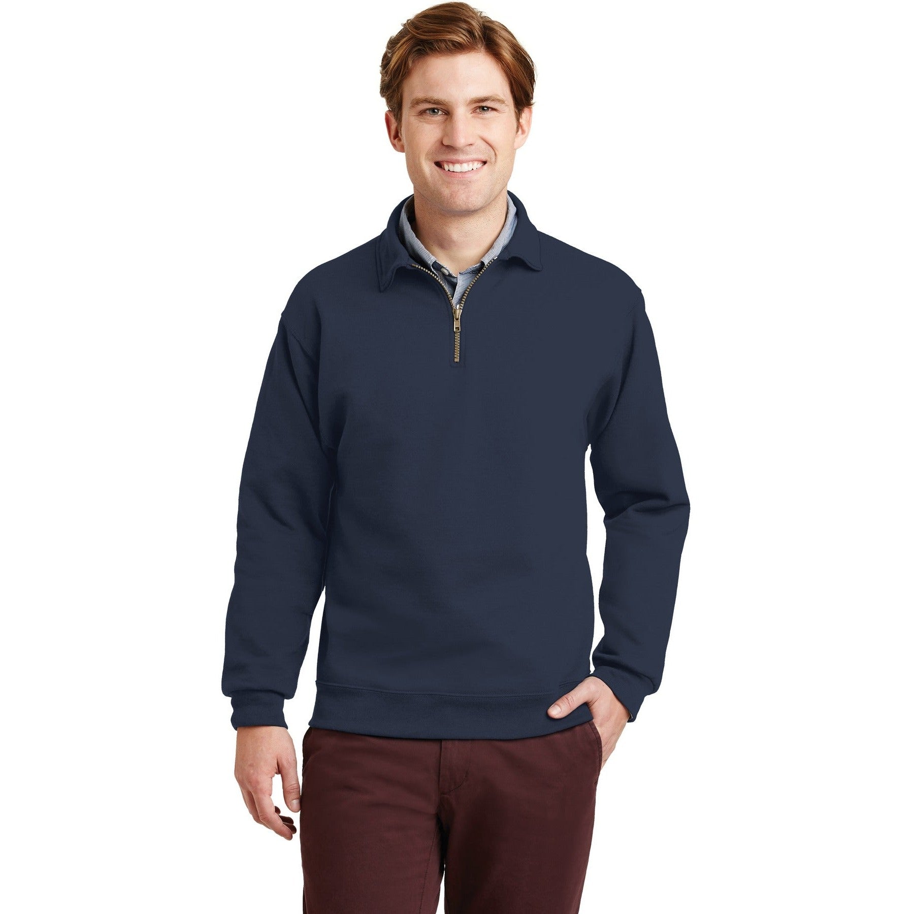 Jerzees-Jerzees® Super Sweats® NuBlend® - 1/4-Zip Sweatshirt with Cadet Collar. 4528M-MedTech-3