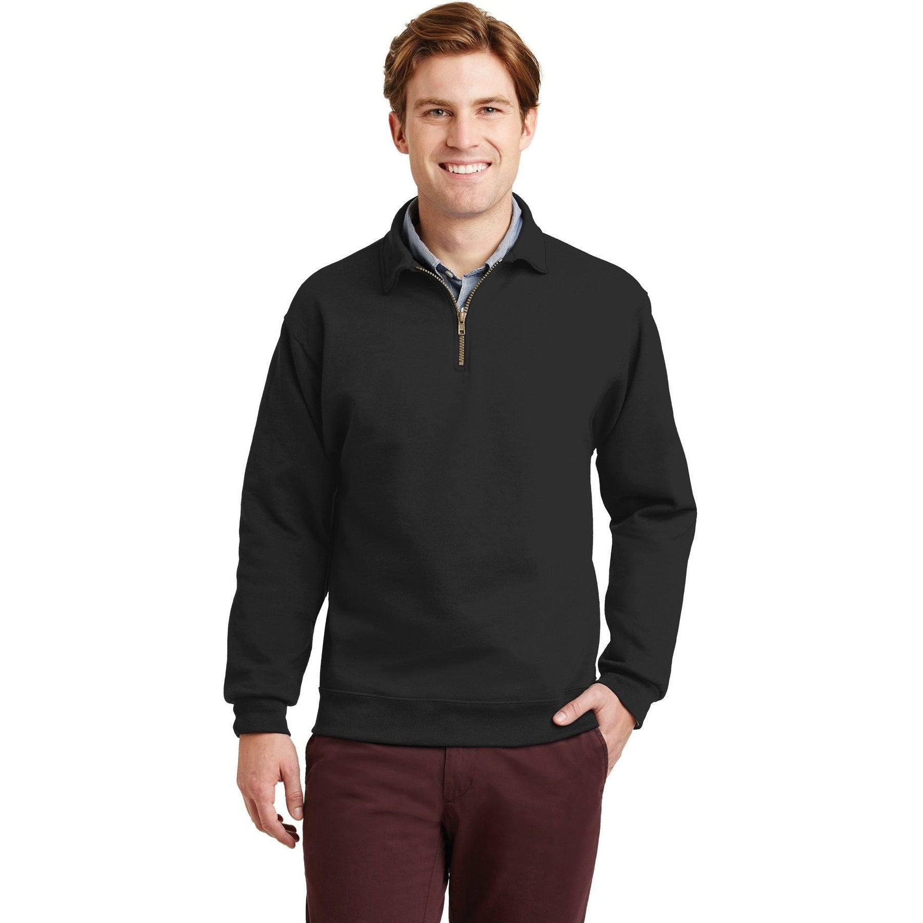 Jerzees-Jerzees® Super Sweats® NuBlend® - 1/4-Zip Sweatshirt with Cadet Collar. 4528M-MedTech-2
