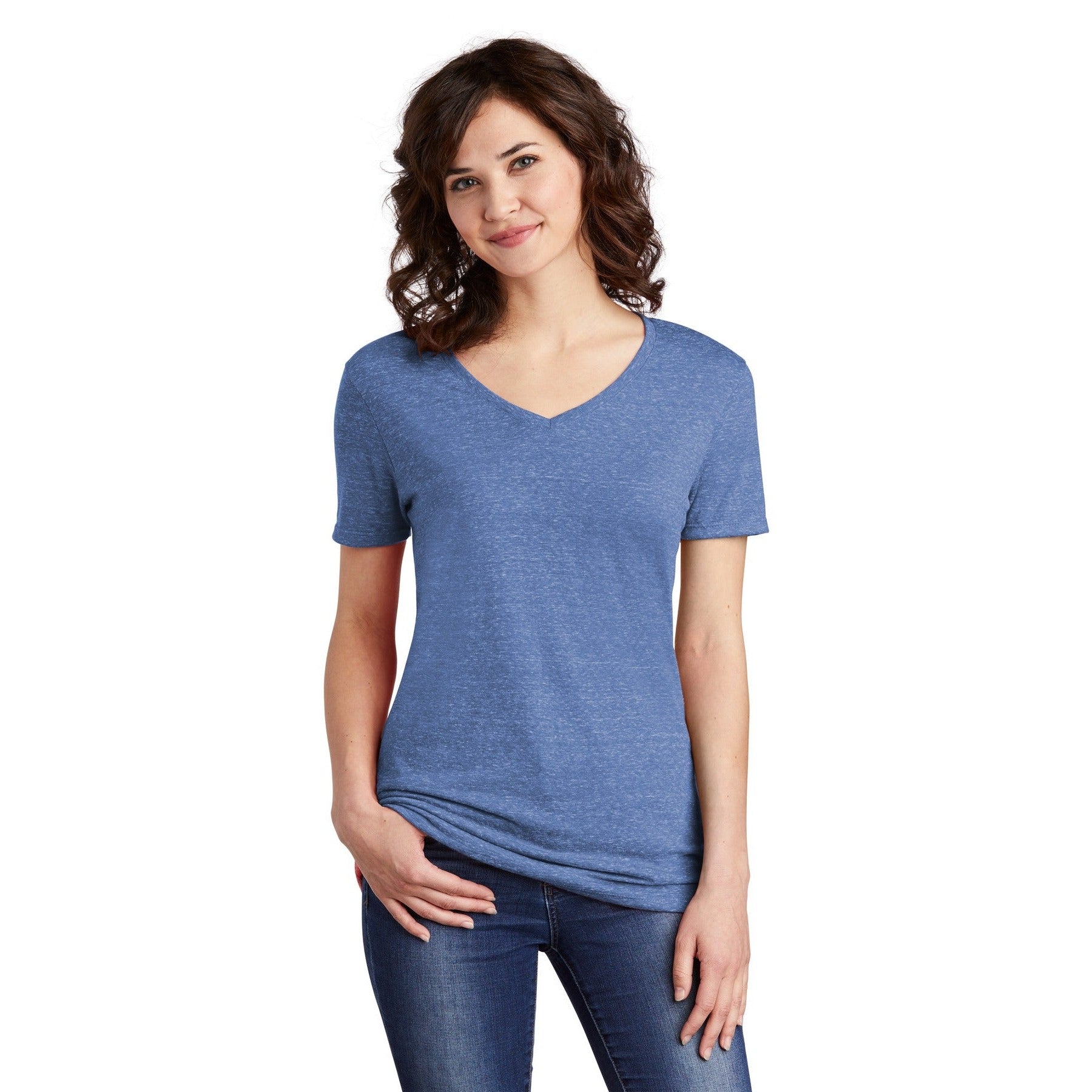 Jerzees-Jerzees ® Women's Snow Heather Jersey V-Neck T-Shirt 88WV-MedTech-6