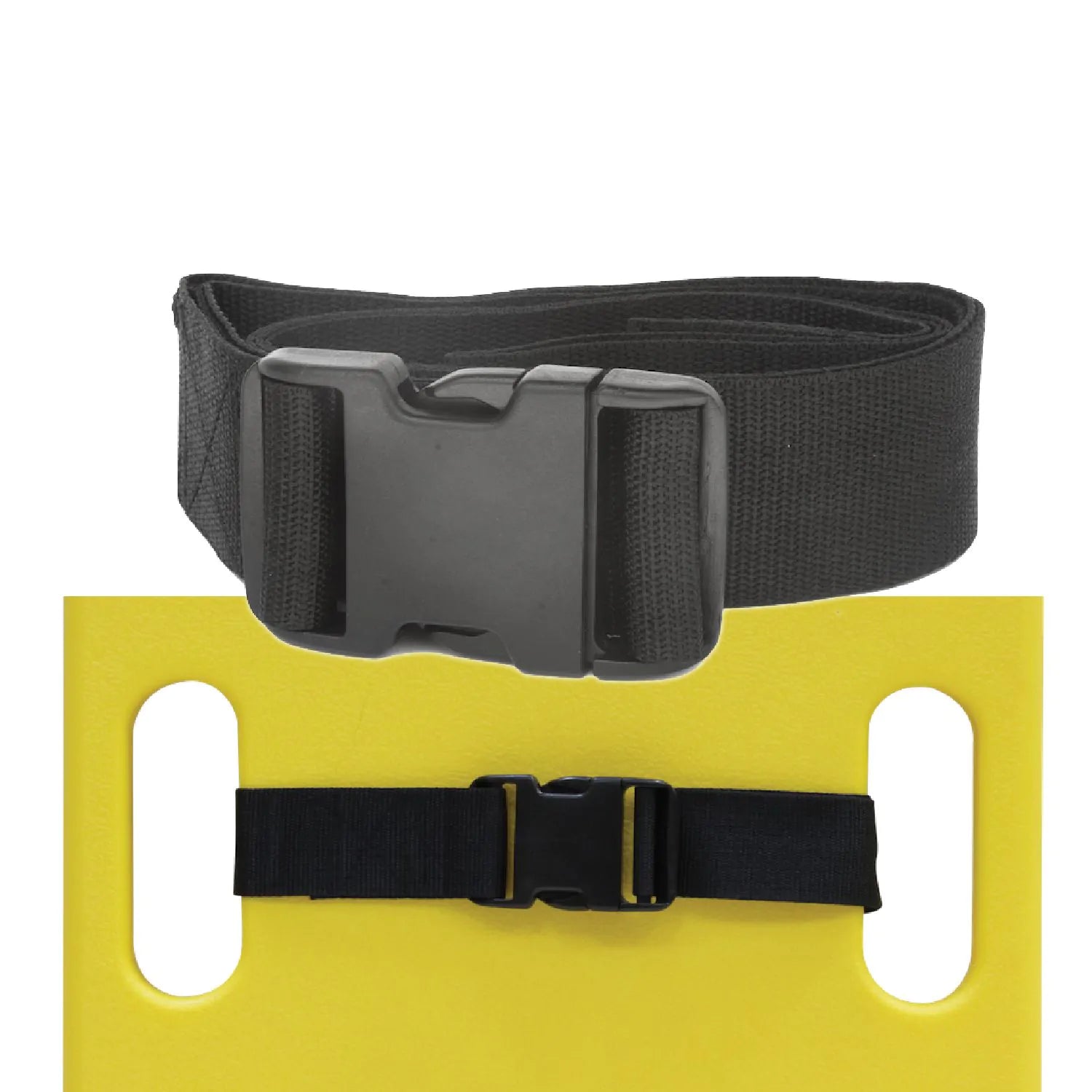 Kemp USA-Kemp USA One Piece Spineboard Strap With Plastic Buckle, Black-MedTech-1