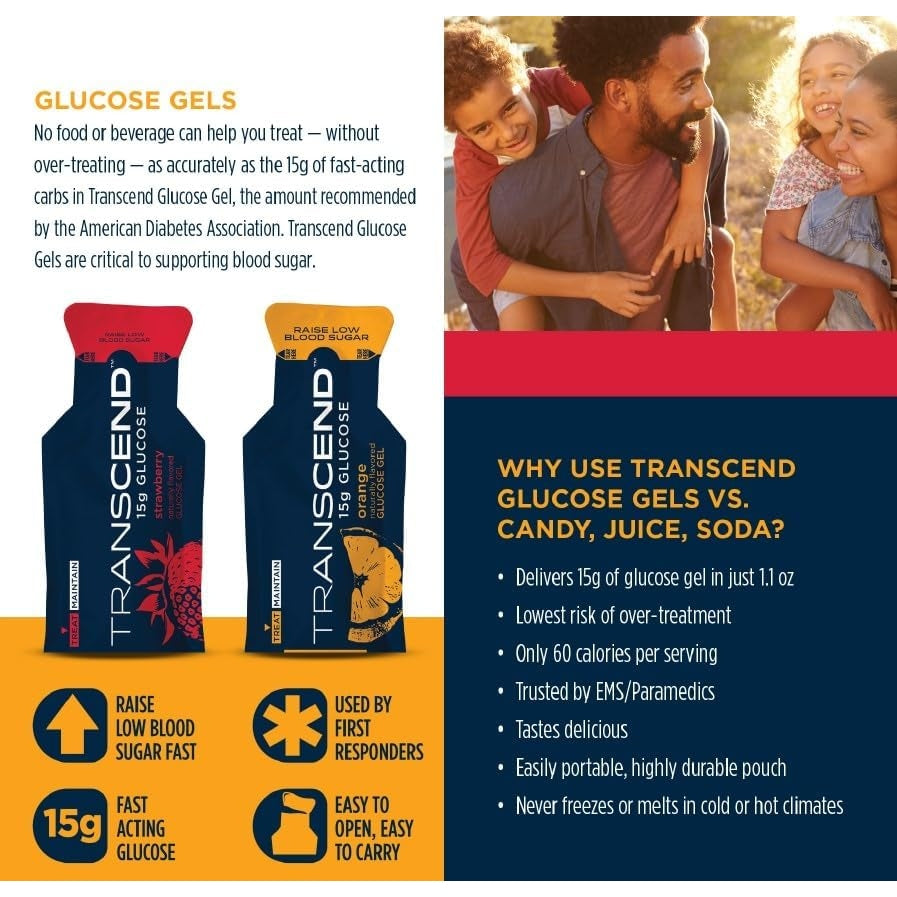 Life Nutrition, LLC-Life Nutrition Transcend 15g Glucose Gel, 3 Pack-MedTech-5