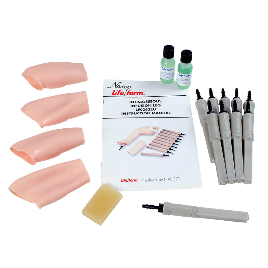 Nasco Healthcare-Life/form® Intraosseous Leg Replacement Skin Pkg. of 4 and Bones Pkg. of 10-MedTech-1
