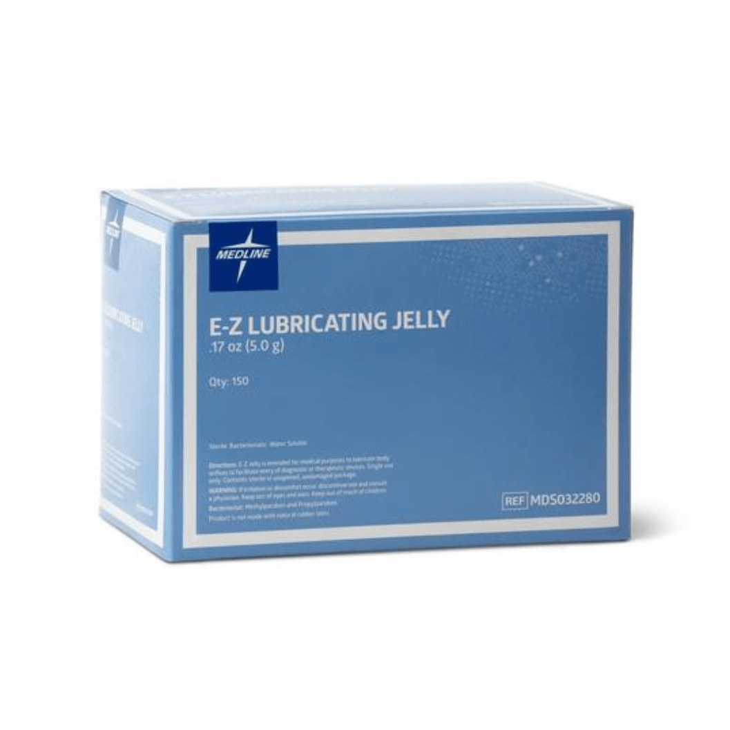 Medline-Medline E-Z Lubricating Jelly, 5 Gram Foil Packs BX/150-MedTech-2