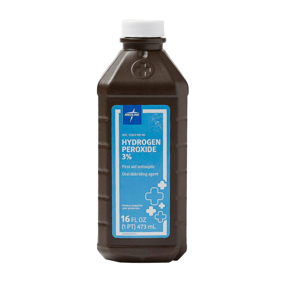 Medline-Medline Hydrogen Peroxide 3%, 16 oz. Bottle-MedTech-1