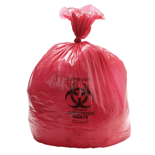 Medline-Medline Red Biohazard Waste Bag, 17 x 18 BX/100-MedTech-1