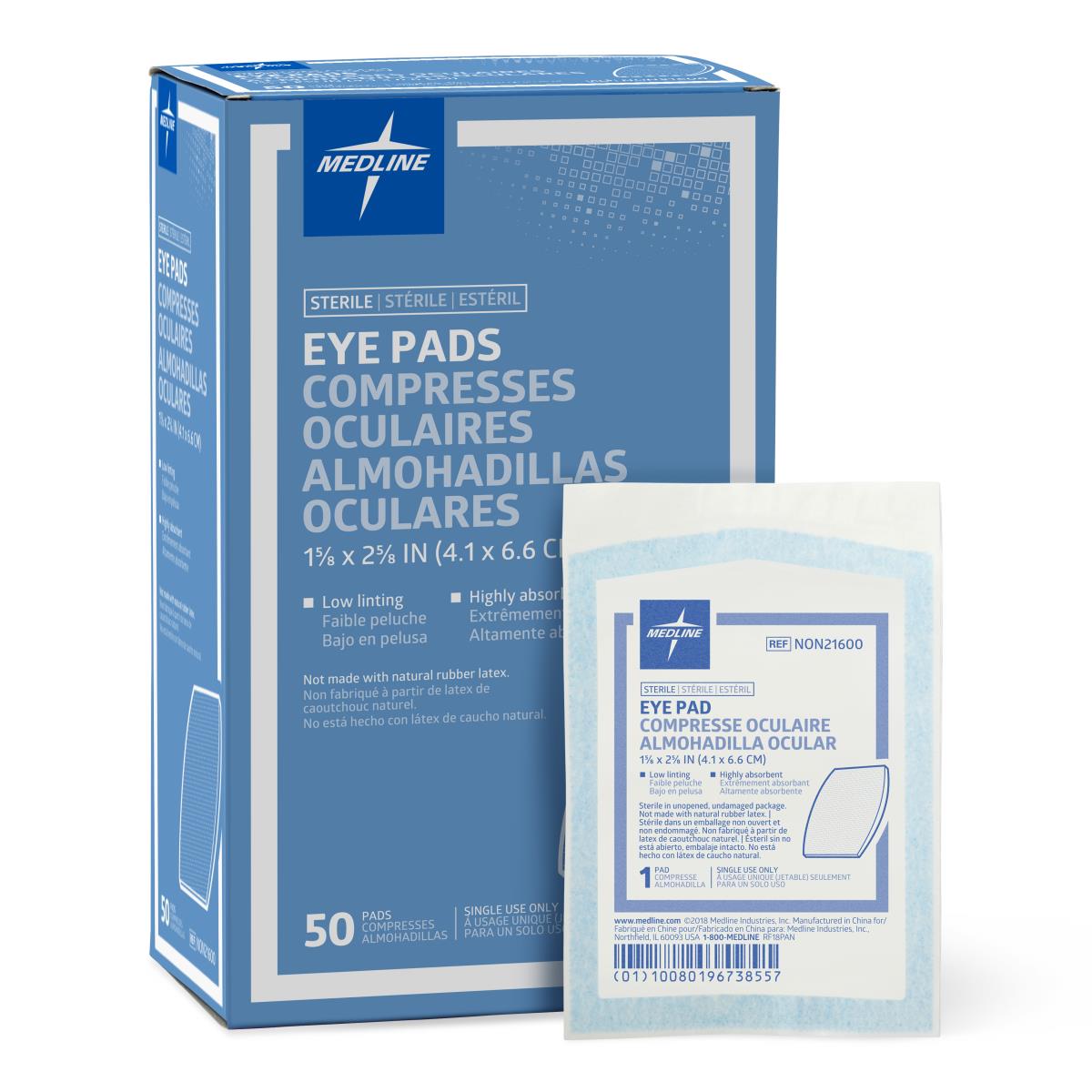 Medline-Medline Sterile Eye Pads, 50/Box-MedTech-1