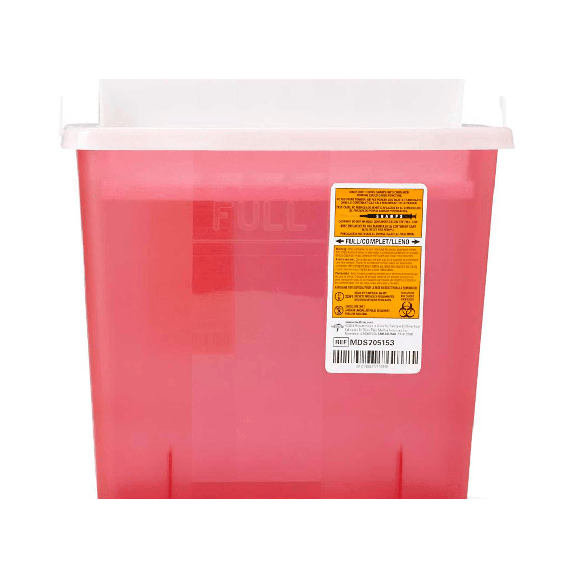 Medline-Medline® Wall-Mount Sharps Container, Multiple Sizes-MedTech-2
