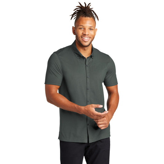 Mercer+Mettle-Mercer+Mettle® Stretch Pique Full-Button Polo MM1006-MedTech-1