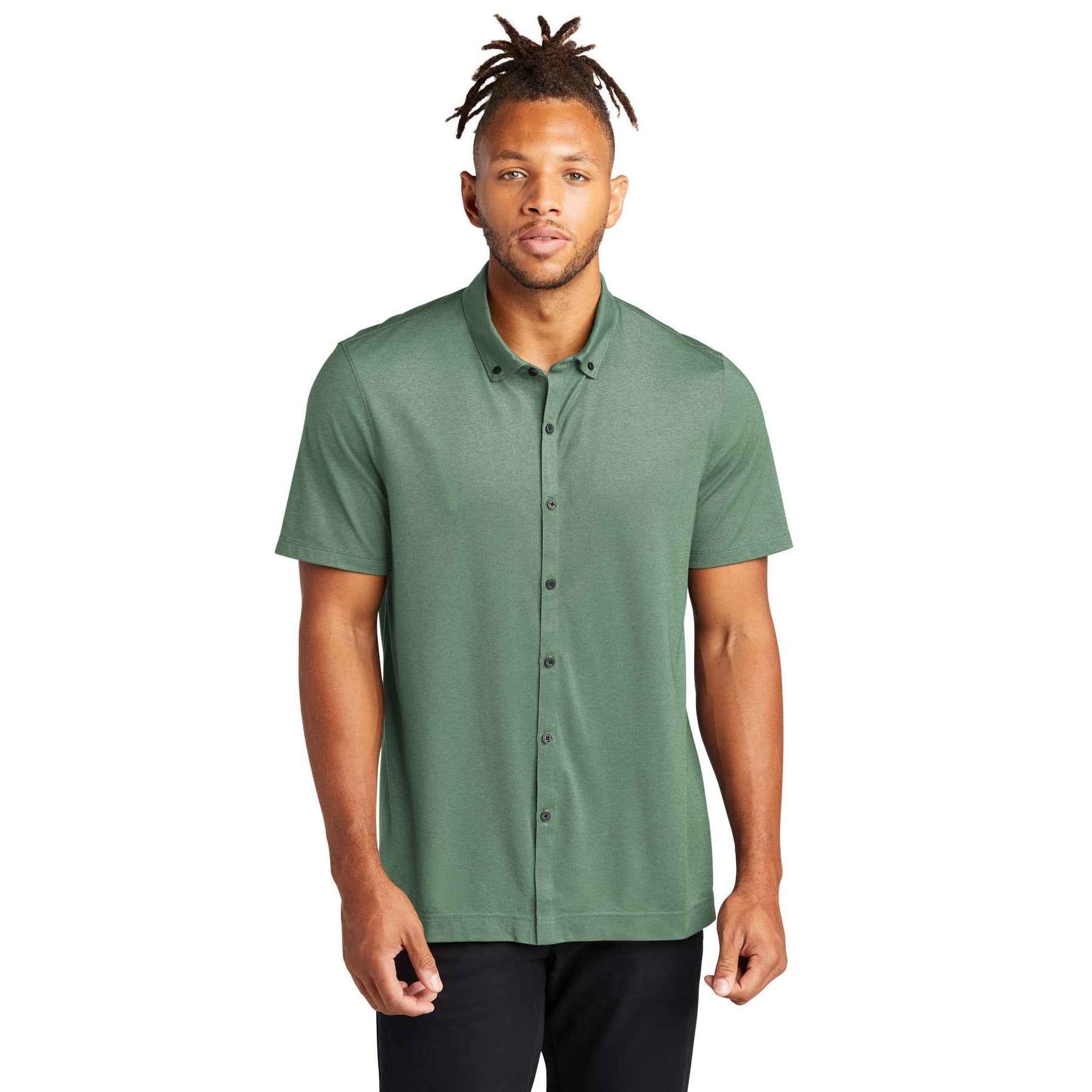 Mercer+Mettle-Mercer+Mettle® Stretch Pique Full-Button Polo MM1006-MedTech-5