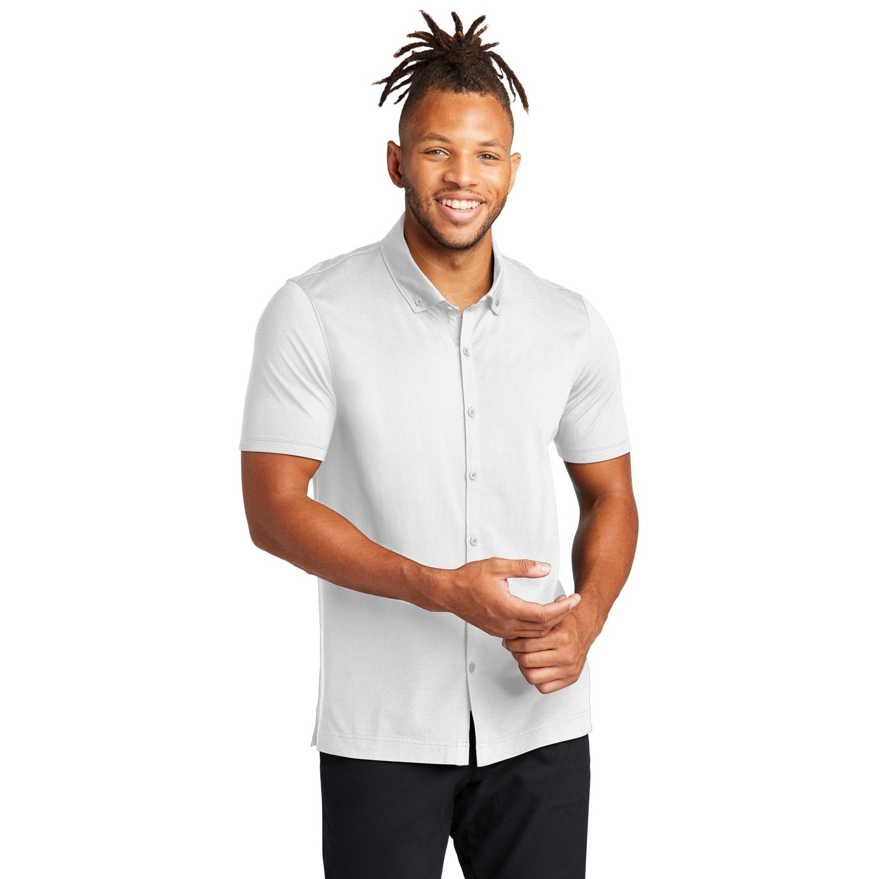 Mercer+Mettle-Mercer+Mettle® Stretch Pique Full-Button Polo MM1006-MedTech-7