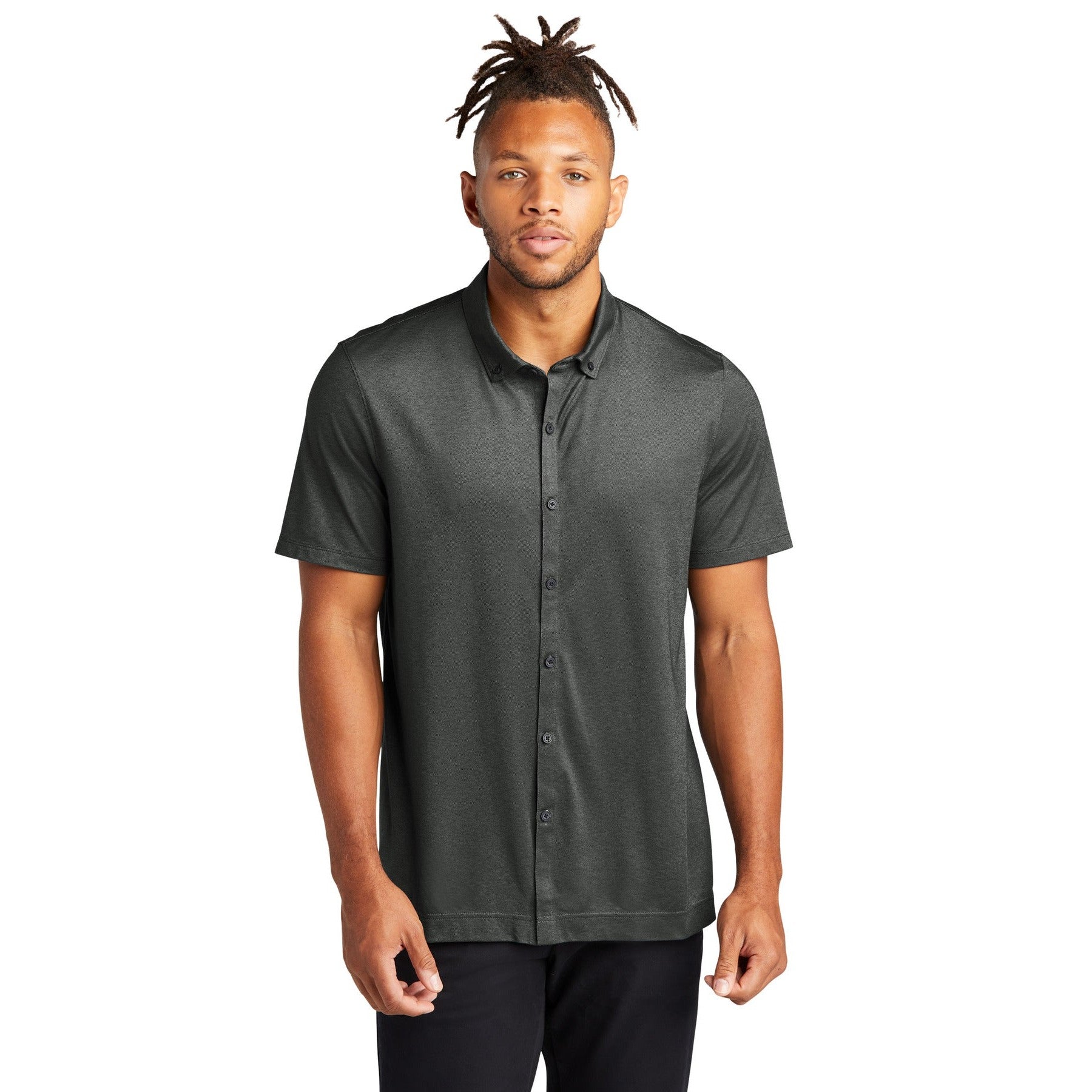 Mercer+Mettle-Mercer+Mettle® Stretch Pique Full-Button Polo MM1006-MedTech-2