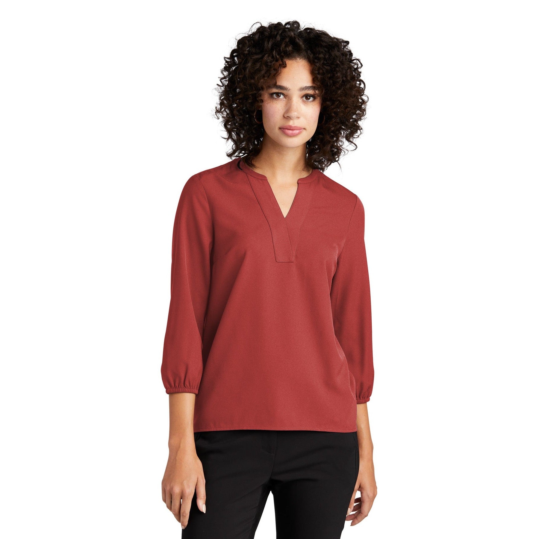 Mercer+Mettle-Mercer+Mettle® Women's Stretch Crepe 3/4-Sleeve Blouse MM2011-MedTech-7