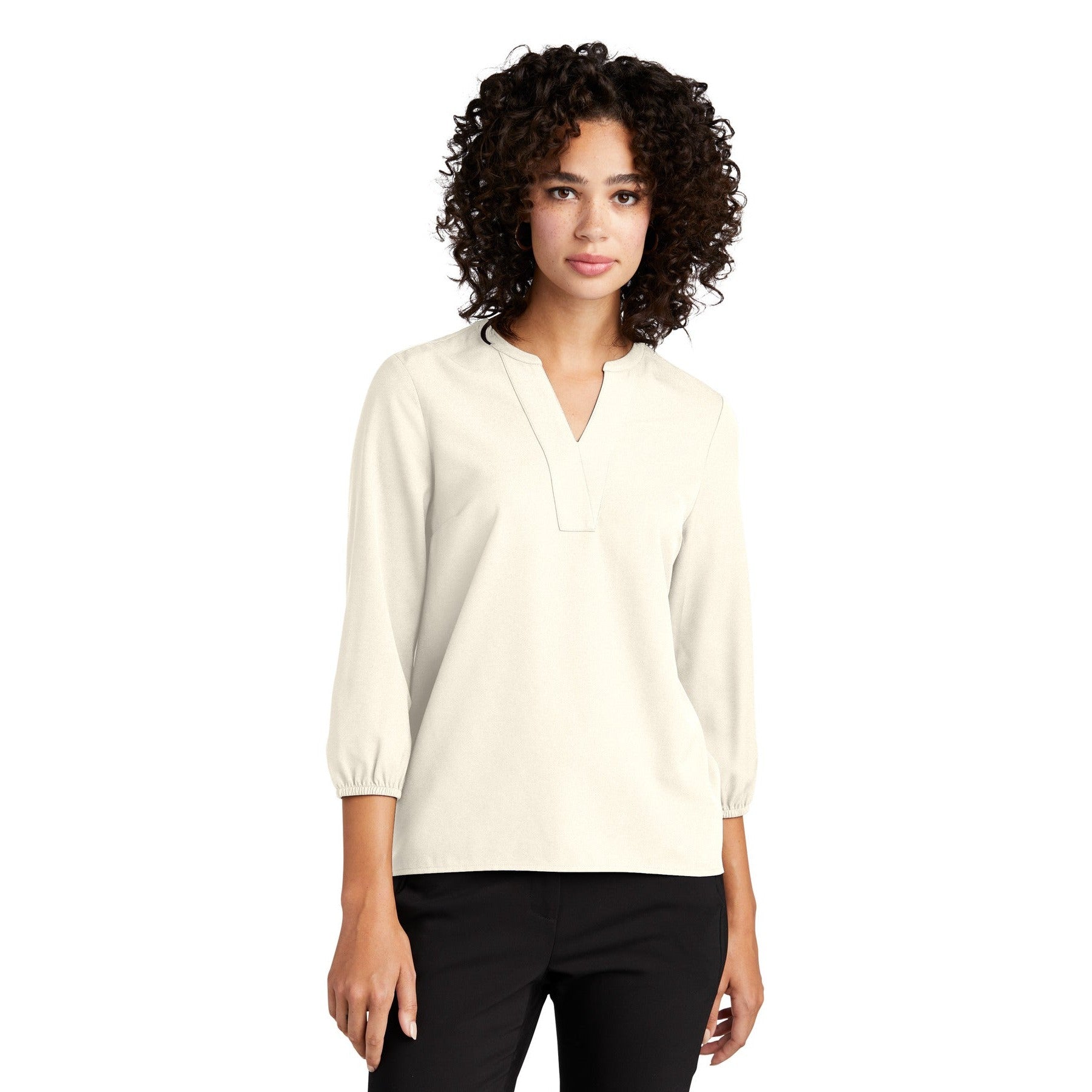 Mercer+Mettle-Mercer+Mettle® Women's Stretch Crepe 3/4-Sleeve Blouse MM2011-MedTech-4