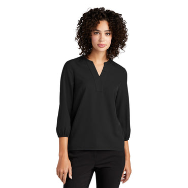 Mercer+Mettle-Mercer+Mettle® Women's Stretch Crepe 3/4-Sleeve Blouse MM2011-MedTech-2