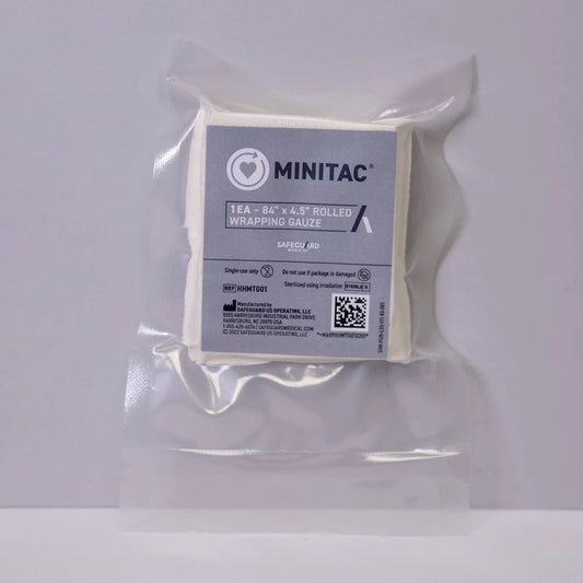 Safeguard Medical- MiniTAC Wrapping Gauze, Rolled - 84" x 4.5"-Medtech- 1