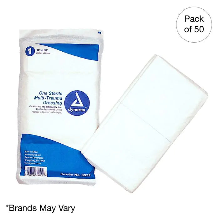 Kemp USA-Multi-Trauma Dressing, Sterile, 10" x 30" Case of 50-MedTech-1