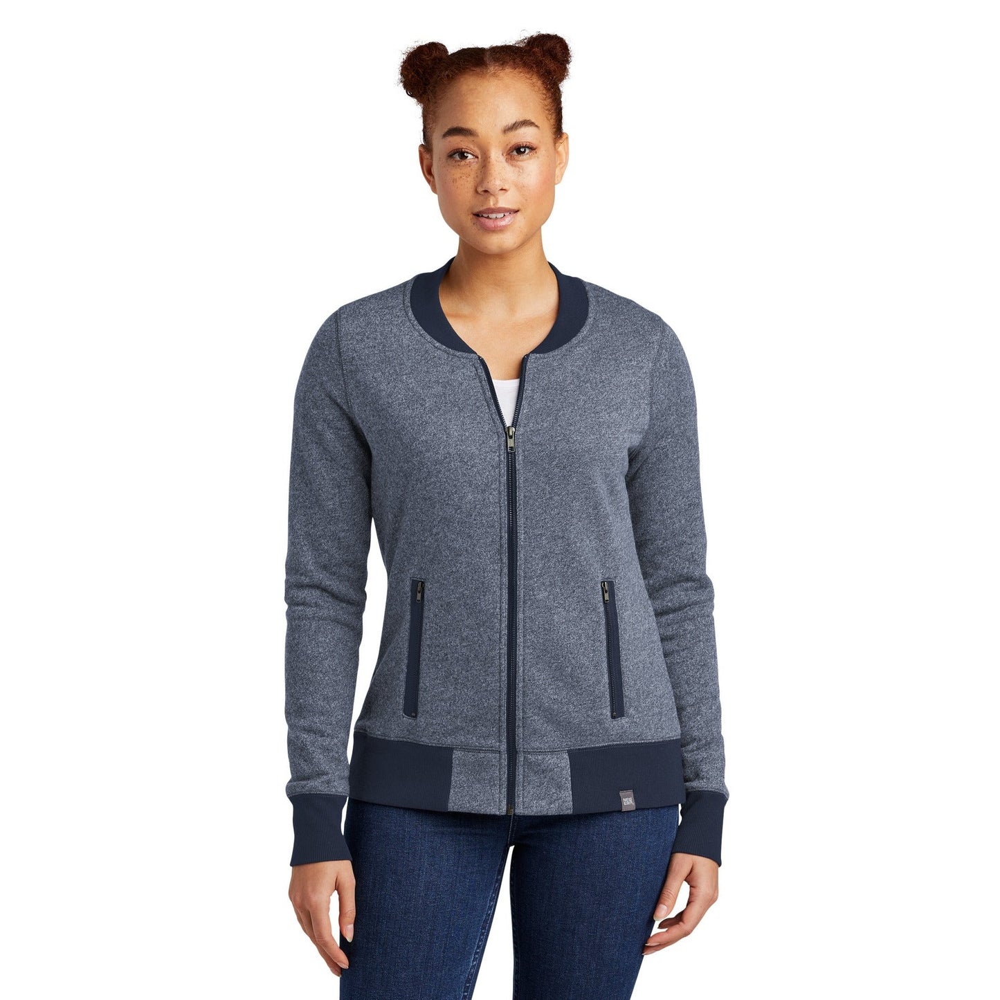 New Era-New Era® Women's French Terry Baseball Full-Zip. LNEA503-MedTech-3