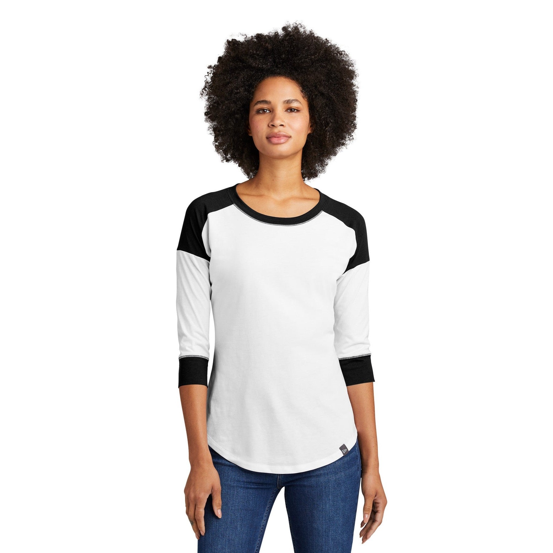 New Era-New Era ® Women's Heritage Blend 3/4-Sleeve Baseball Raglan Tee. LNEA104-MedTech-3