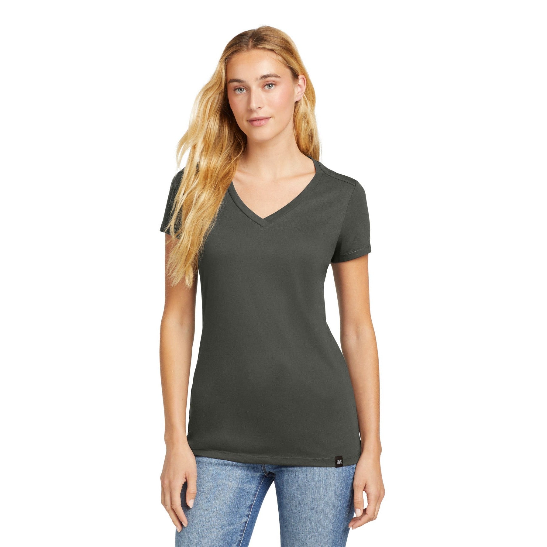 New Era-New Era ® Women's Heritage Blend V-Neck Tee. LNEA101-MedTech-4