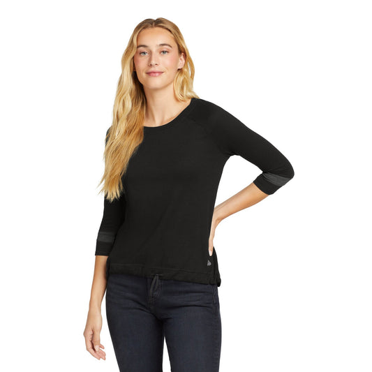 New Era-New Era ® Women's Tri-Blend 3/4-Sleeve Tee LNEA136-MedTech-1